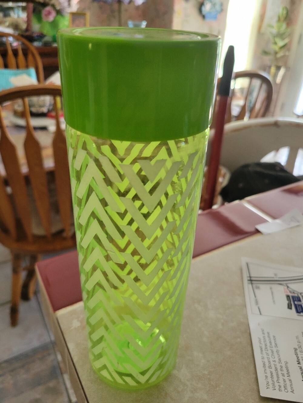 Green Patterned Decorative Accent - Unbranded